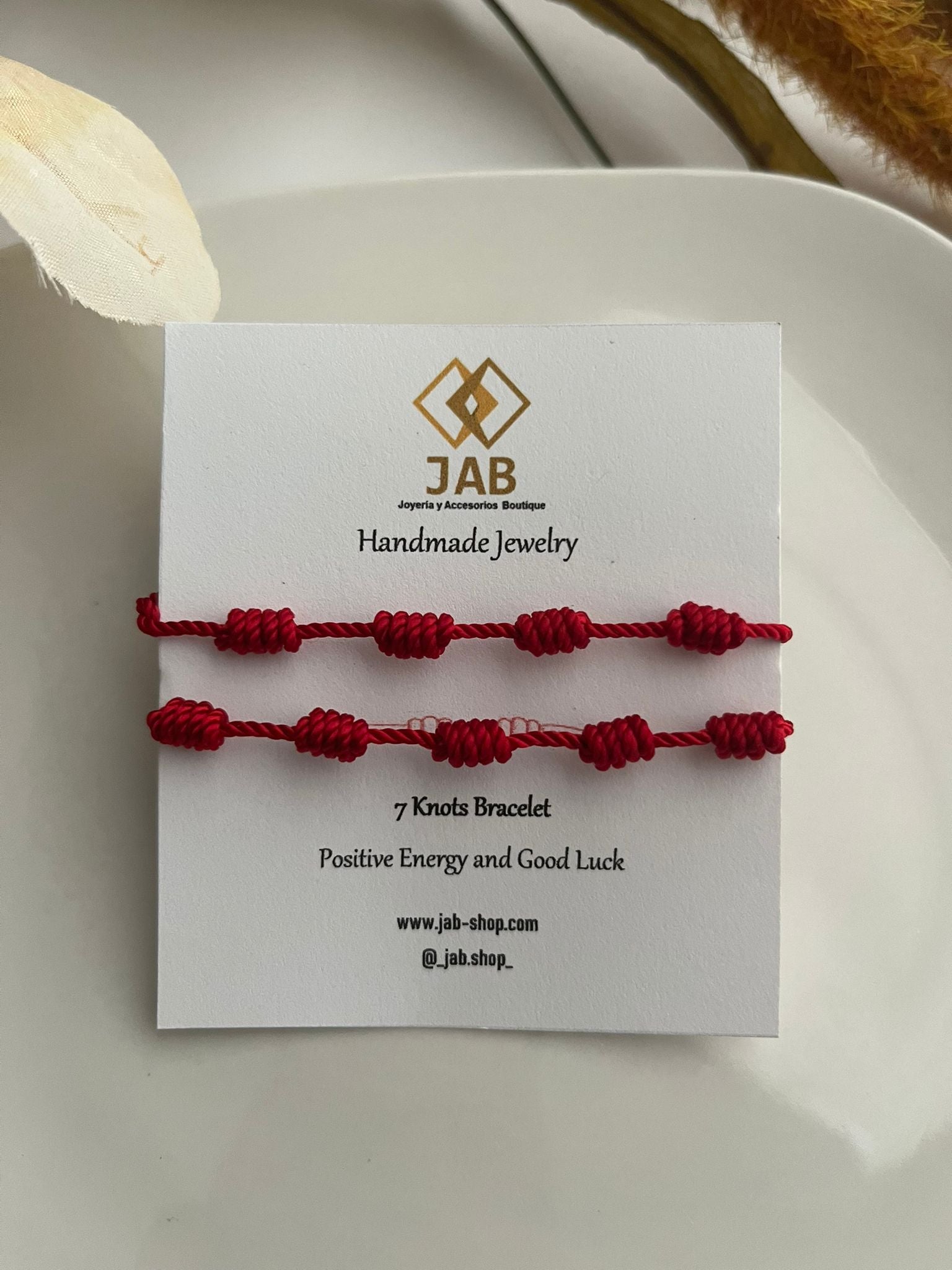 7 Knots Red String Bracelet Handmade for Protection Eye Good Luck