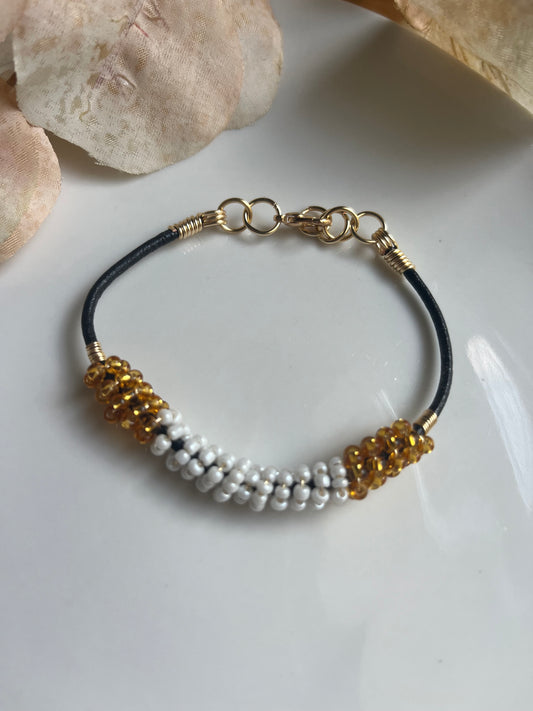 Beaded wrapped bracelet