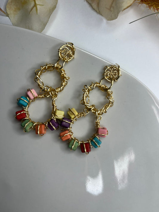 Long textured hoops