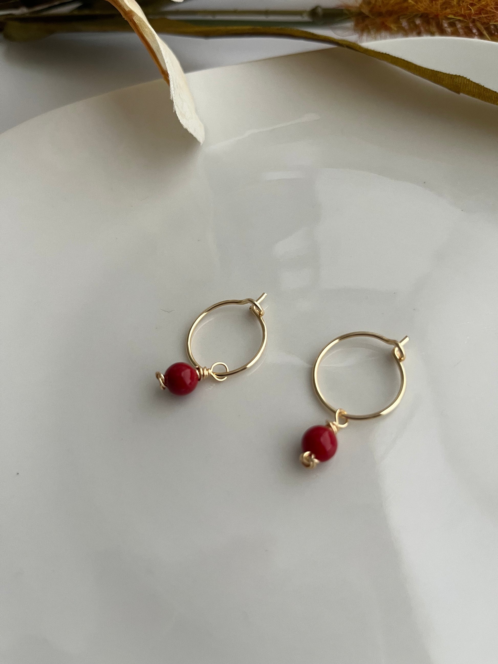 Round crystal earrings