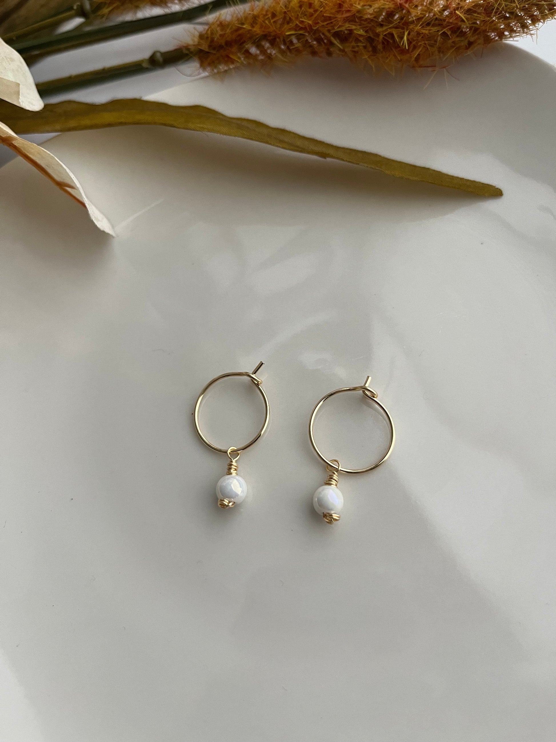 Round crystal earrings