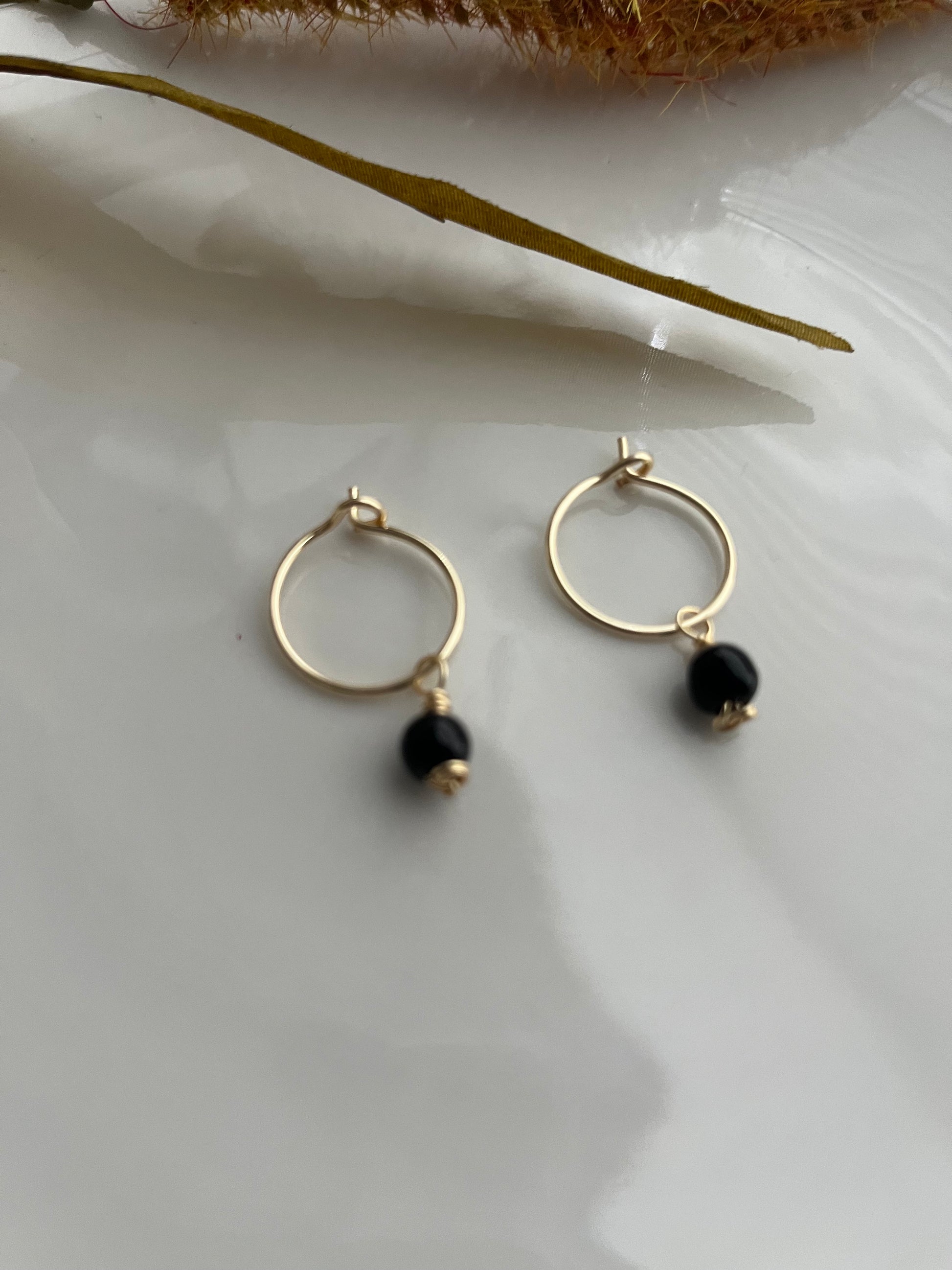 Round crystal earrings