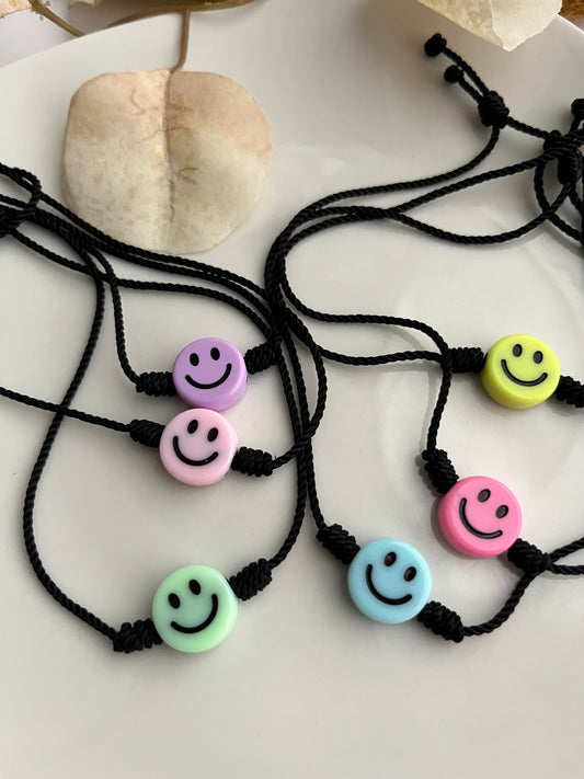 Wholesale 24 happy faces bracelets