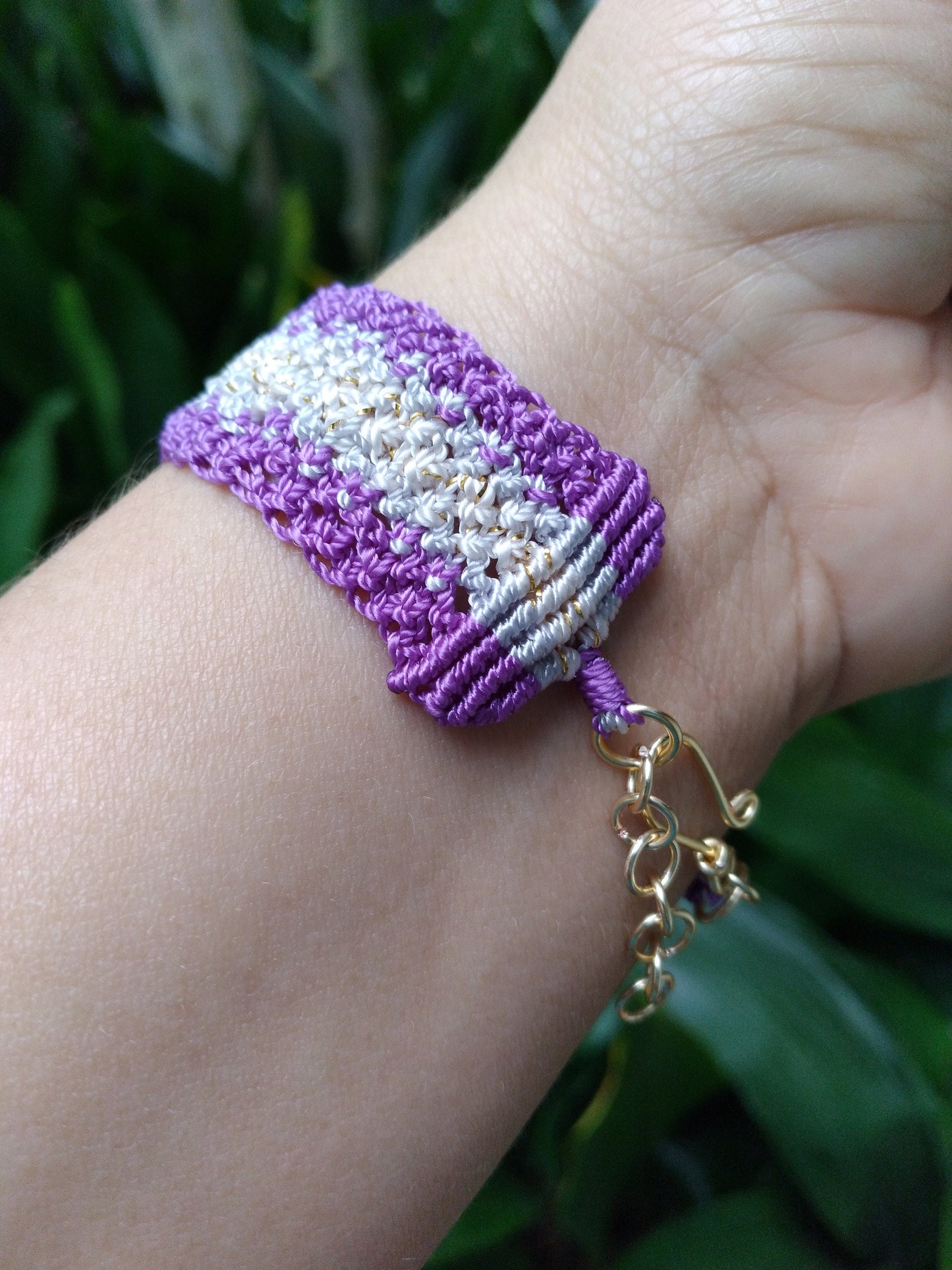 Macrame knot handmade bracelet.