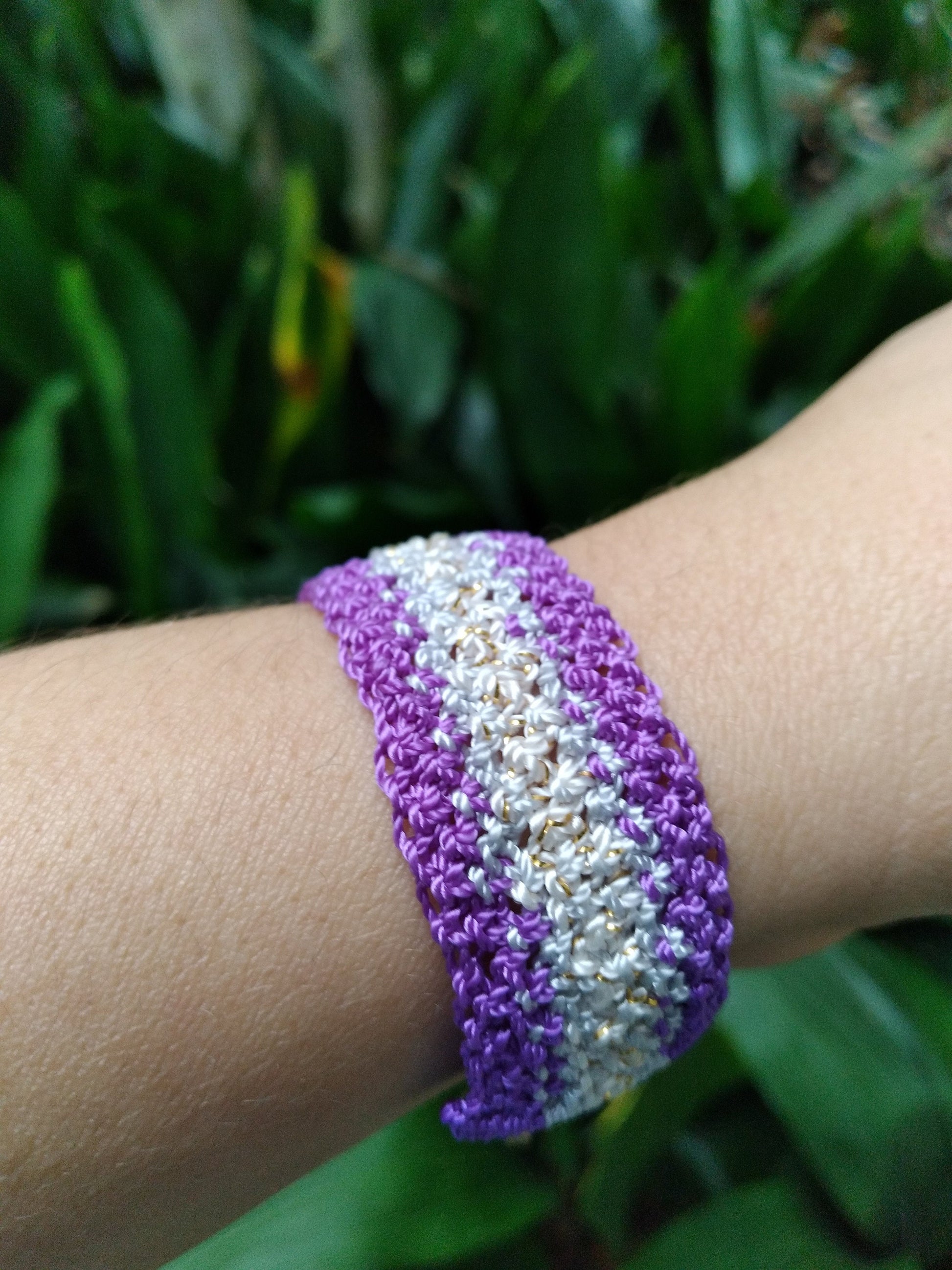 Macrame knot handmade bracelet.