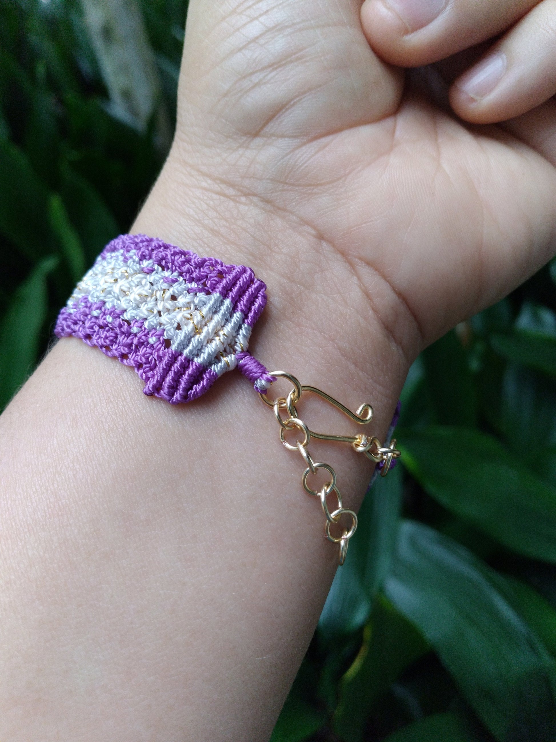 Macrame knot handmade bracelet.