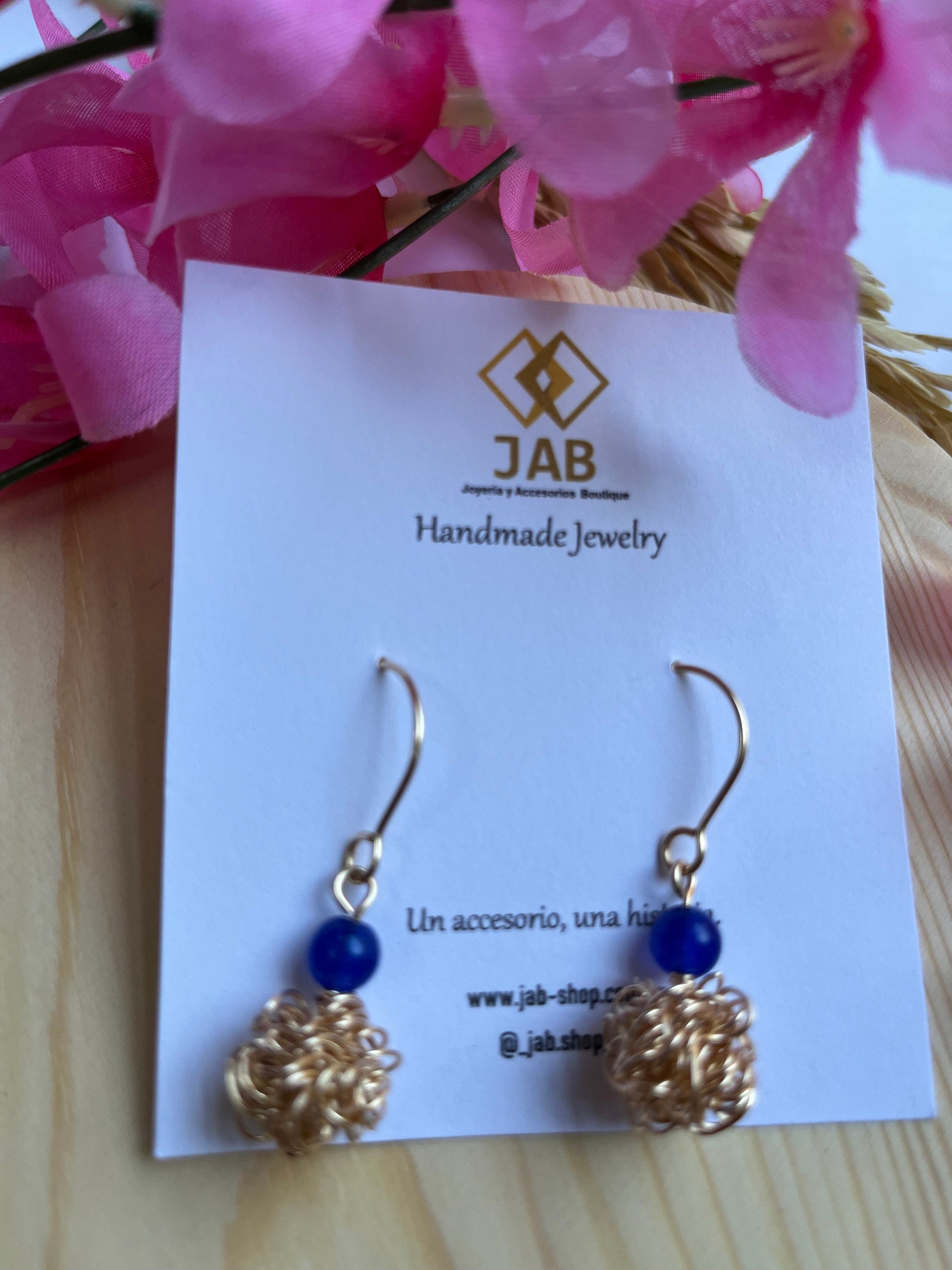 Fireball earrings in hypoallergenic wire.